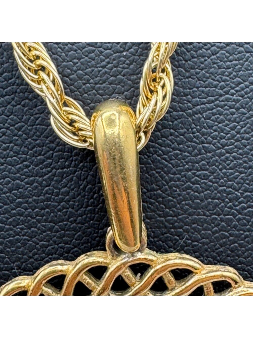 Vintage Trifari Zodiac Pendant Virgo Intaglio Vermeil 24” 925 Chain September - Picture 5 of 14